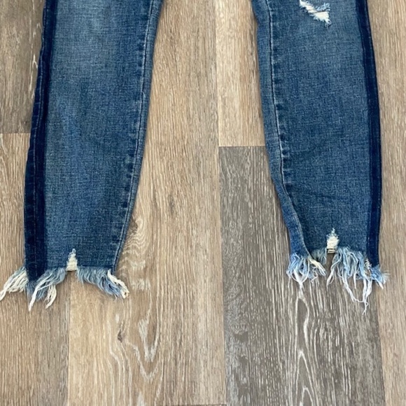 PISTOLA Audrey Sidestripe Distressed Raw Hem Jeans - Picture 6 of 11